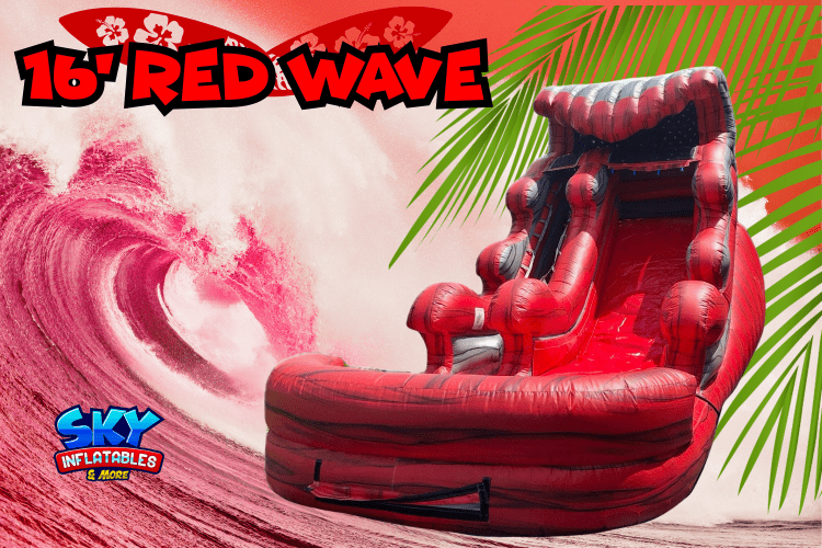 Red Wave Water Slide - 16'