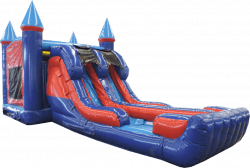 5N120Modular20JF20Combo20DL20Side20Right20Back200120Jul2 5 5n1 Royal Bounce House/Slide Combo (WET)