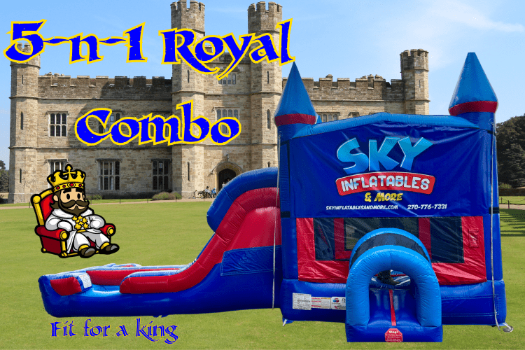 5n1 Royal Bounce House/Slide Combo (WET)