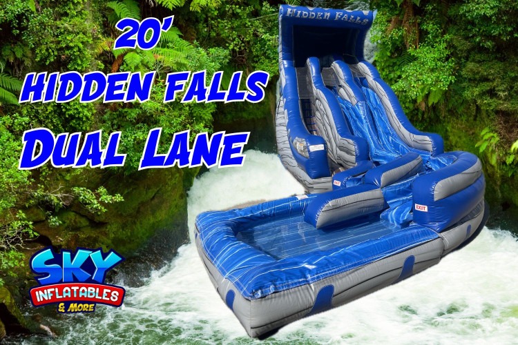 20' Hidden Falls Double Water Slide