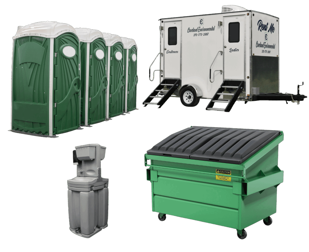 event sanitation portable restrooms trash dumpster Event Sanitation Made Simple