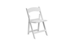 Folding Chair - White Resin/Garden Chair